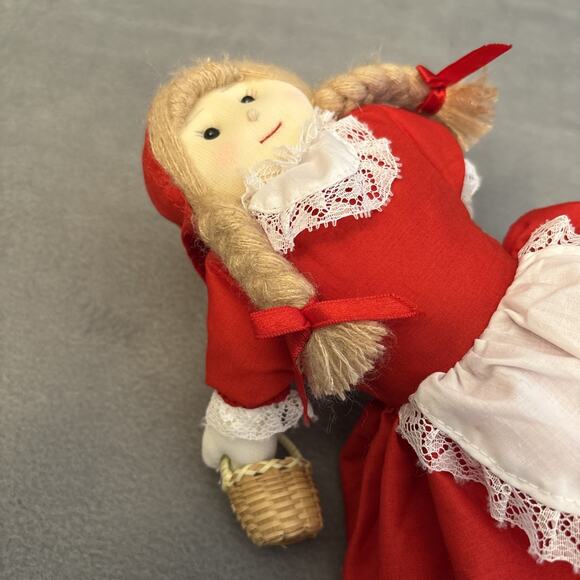 Topsy Turvy Flip Doll Little Red Riding Hood Grandma Wolf Vtg 3-In-1 Soft Play - Picture 6 of 6
